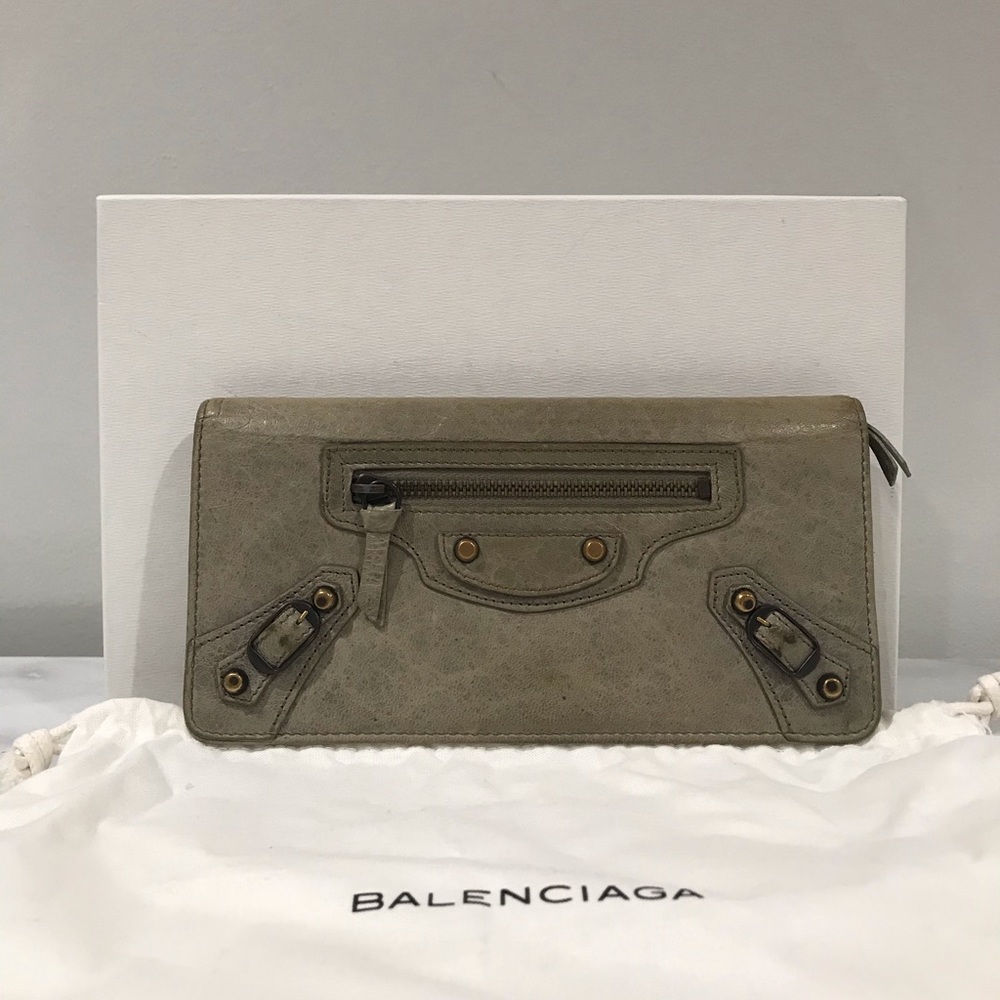 Balenciaga Classic Money Wallet Galet/Gray